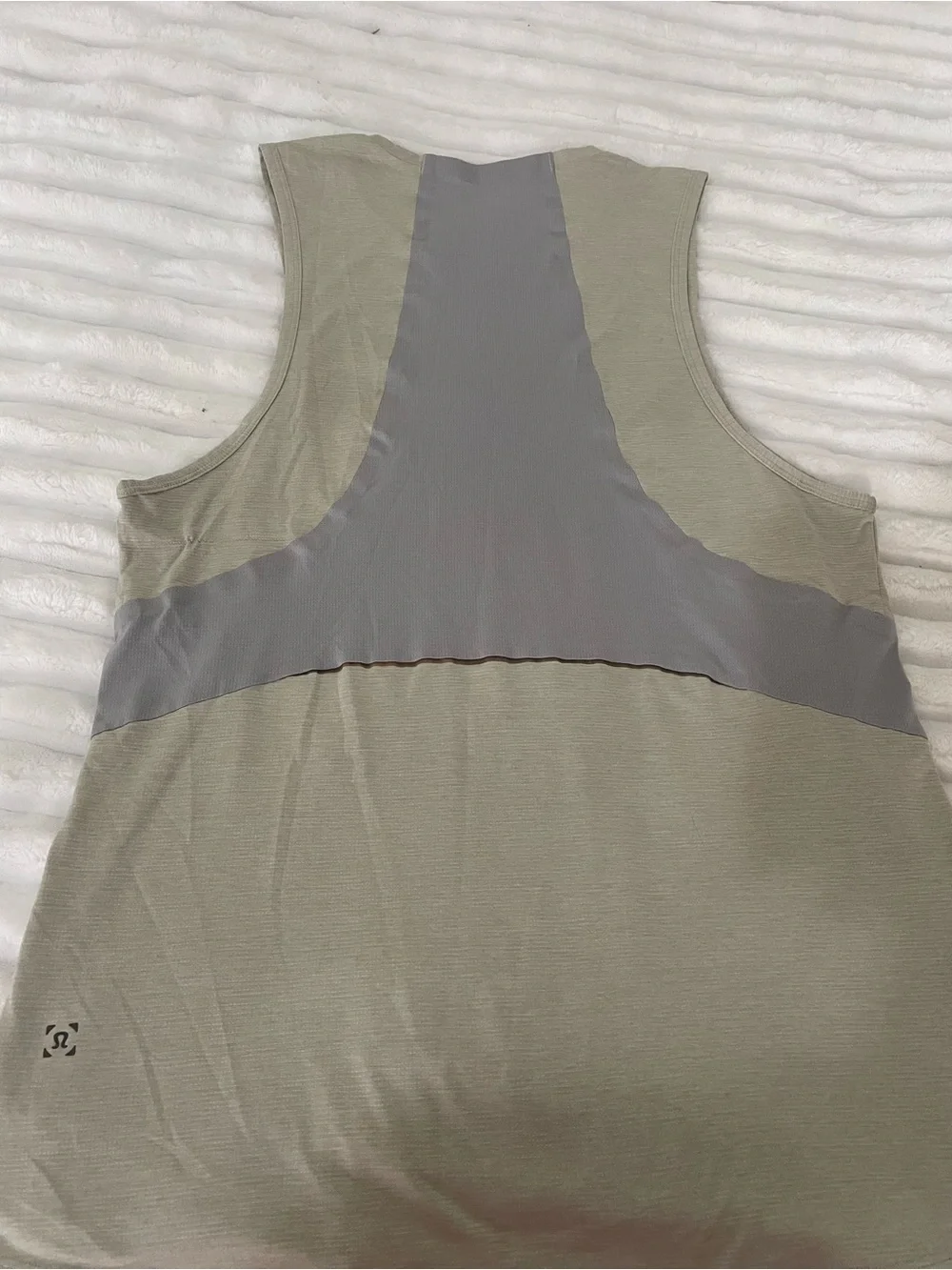 Lululemon Men's Performance Tank Top in Light Beige and Gray